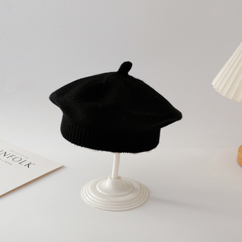 Dječja kapa za proljeće i jesen slatka super slatka beretka za djevojčice za novorođenče vunena dječja pletenina princeza tida