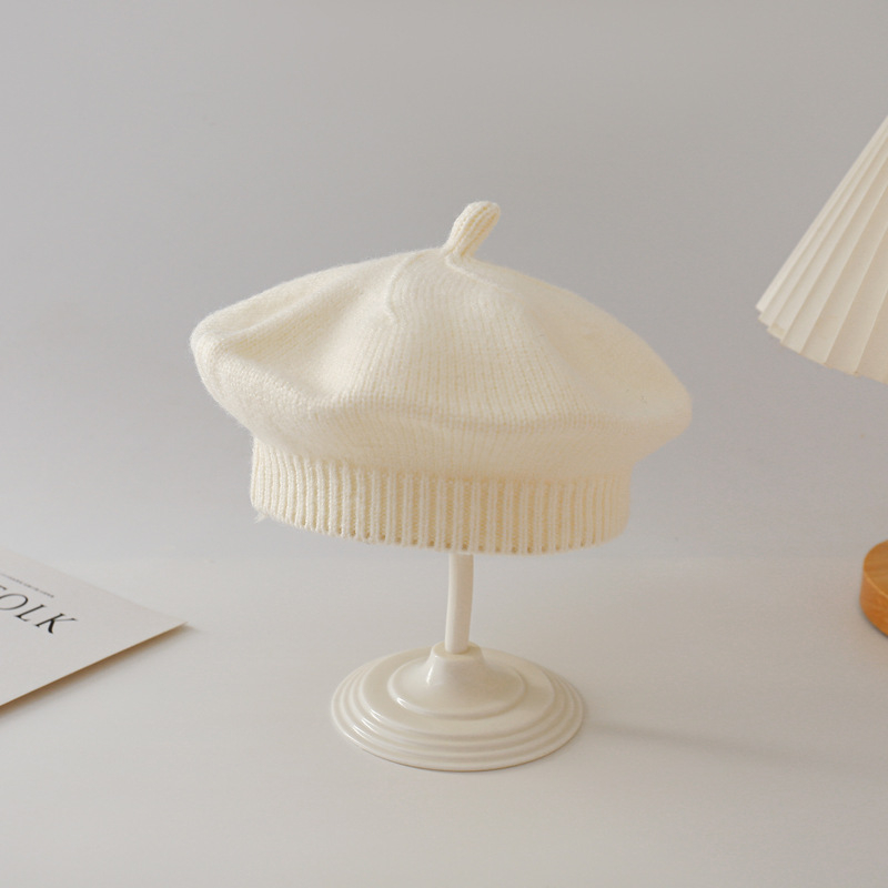 Dječja kapa za proljeće i jesen slatka super slatka beretka za djevojčice za novorođenče vunena dječja pletenina princeza tida