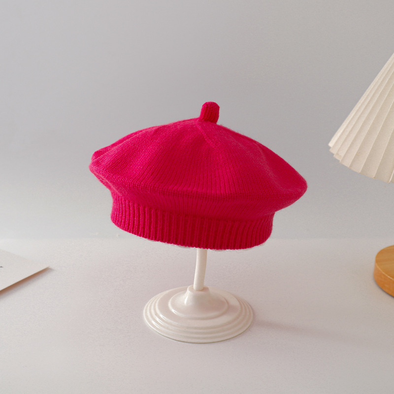 Dječja kapa za proljeće i jesen slatka super slatka beretka za djevojčice za novorođenče vunena dječja pletenina princeza tida