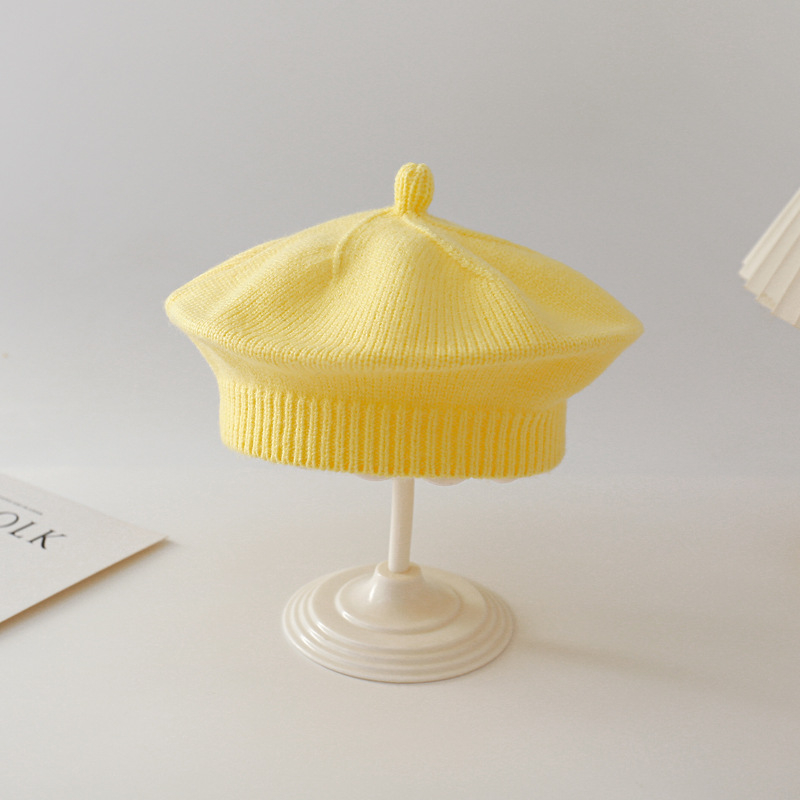 Dječja kapa za proljeće i jesen slatka super slatka beretka za djevojčice za novorođenče vunena dječja pletenina princeza tida