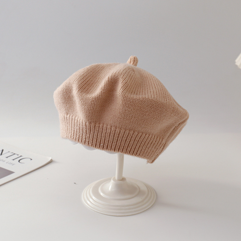 Dječja kapa za proljeće i jesen slatka super slatka beretka za djevojčice za novorođenče vunena dječja pletenina princeza tida