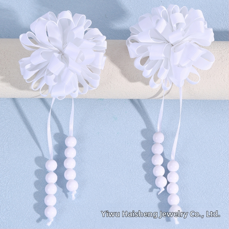 Határokon átnyúló robbanások lányoknak aranyos göndör gombóc bojtos hajcsattal színes buborék virág bordás hajvirág hajcsat