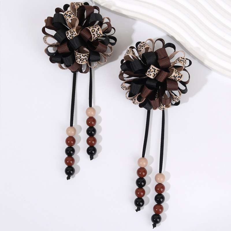 Határokon átnyúló robbanások lányoknak aranyos göndör gombóc bojtos hajcsattal színes buborék virág bordás hajvirág hajcsat