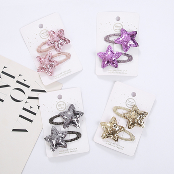 Korėjietiško stiliaus nauji vaikiški galvos apdangalai, sulaužyti segtukai kūdikiams berniukams ir mergaitėms, mieli blizgučiai, dideli penkiakampiai žvaigždės formos BB segtukai, kirpčiukai, krašto segtukas