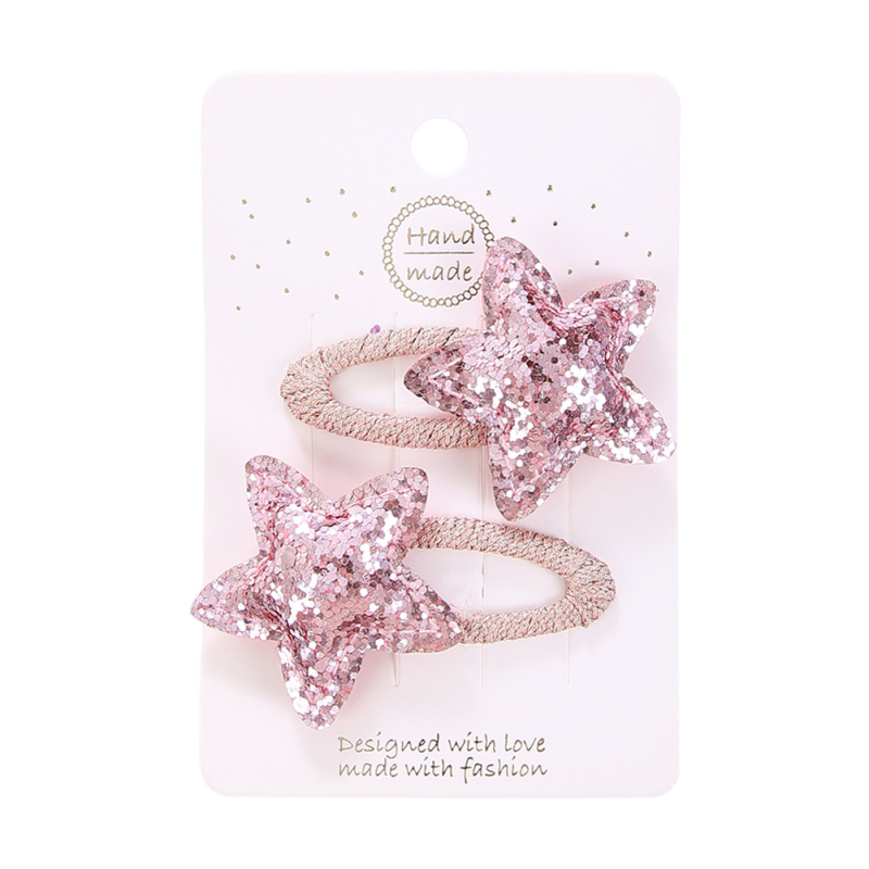 Korėjietiško stiliaus nauji vaikiški galvos apdangalai, sulaužyti segtukai kūdikiams berniukams ir mergaitėms, mieli blizgučiai, dideli penkiakampiai žvaigždės formos BB segtukai, kirpčiukai, krašto segtukas