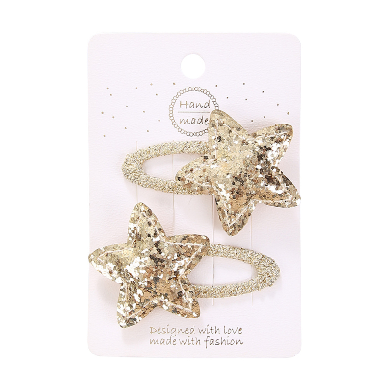 Korėjietiško stiliaus nauji vaikiški galvos apdangalai, sulaužyti segtukai kūdikiams berniukams ir mergaitėms, mieli blizgučiai, dideli penkiakampiai žvaigždės formos BB segtukai, kirpčiukai, krašto segtukas