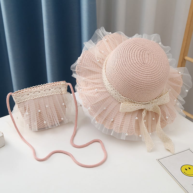 Pălărie de plajă cu plasă Super Fairy pentru femei, pălărie de paie de vară, pălărie de soare pentru părinți și copii, pălărie de soare pentru vacanță, pălărie de plajă pe litoral