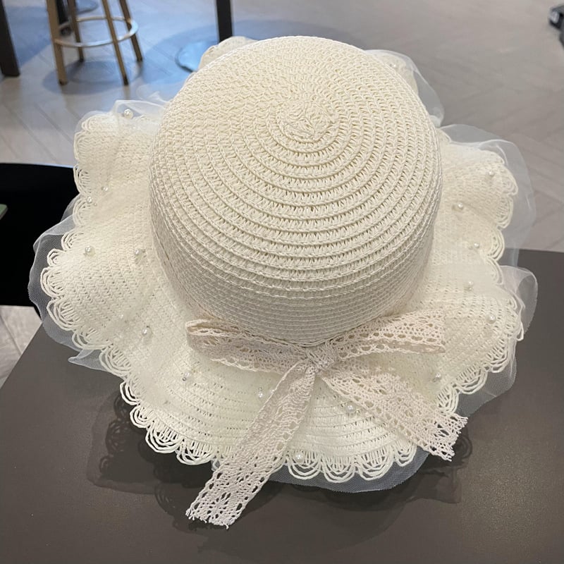 Pălărie de plajă cu plasă Super Fairy pentru femei, pălărie de paie de vară, pălărie de soare pentru părinți și copii, pălărie de soare pentru vacanță, pălărie de plajă pe litoral