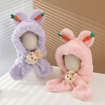 Beebi sügis- ja talvine tuulekindel müts, sall, kaelakaitse, integreeritud müts, fliisvoodriga, paksendatud talvine kõrvakaitsemüts poistele ja tüdrukutele