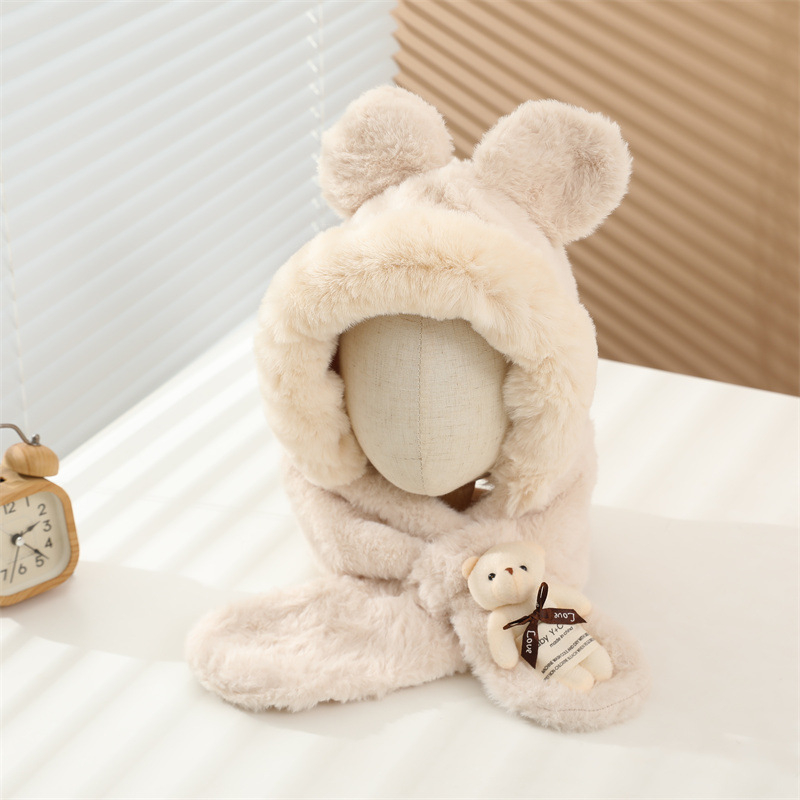 Beebi sügis- ja talvine tuulekindel müts, sall, kaelakaitse, integreeritud müts, fliisvoodriga, paksendatud talvine kõrvakaitsemüts poistele ja tüdrukutele