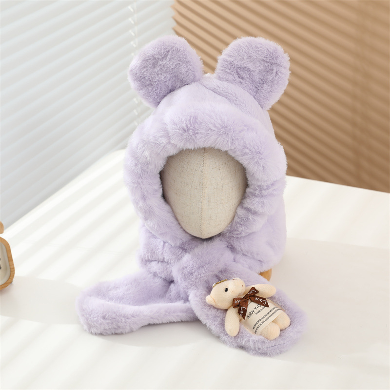 Beebi sügis- ja talvine tuulekindel müts, sall, kaelakaitse, integreeritud müts, fliisvoodriga, paksendatud talvine kõrvakaitsemüts poistele ja tüdrukutele