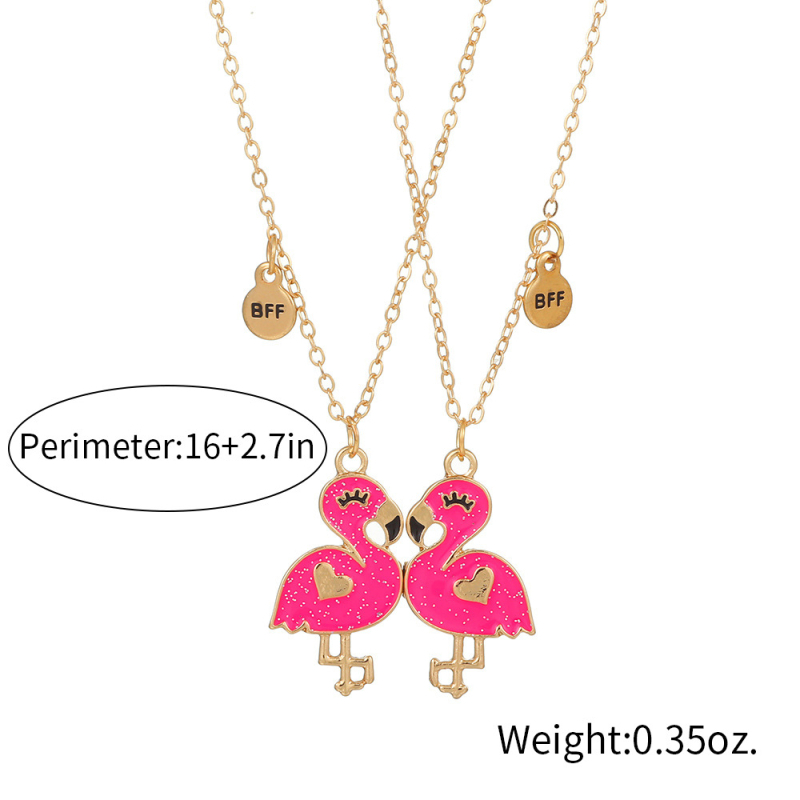 Piiriülene flamingo kaktuse ja hea sõbra parima sõbra laste kaelakee armsa kujuga dopamiinikaelakee