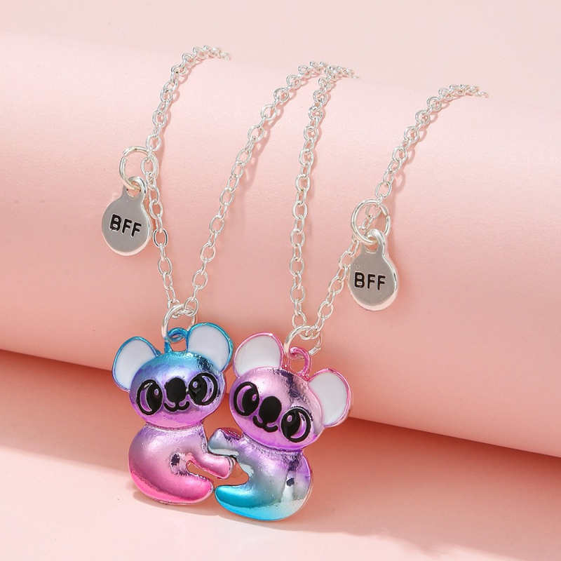 Piiriülene flamingo kaktuse ja hea sõbra parima sõbra laste kaelakee armsa kujuga dopamiinikaelakee