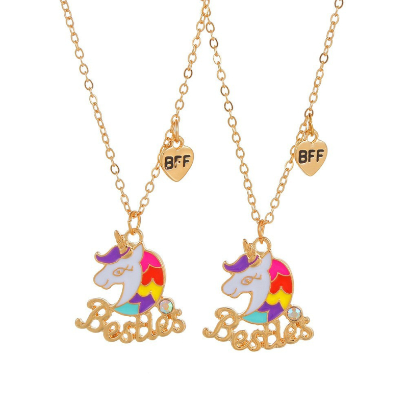 Piiriülene flamingo kaktuse ja hea sõbra parima sõbra laste kaelakee armsa kujuga dopamiinikaelakee