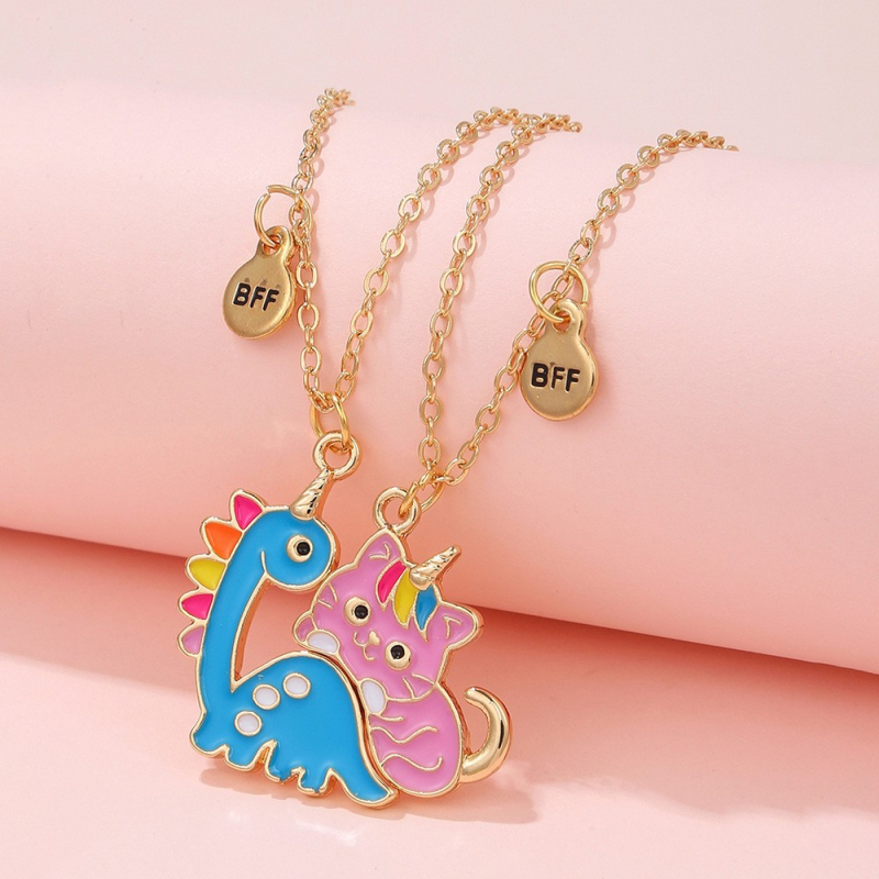 Piiriülene flamingo kaktuse ja hea sõbra parima sõbra laste kaelakee armsa kujuga dopamiinikaelakee