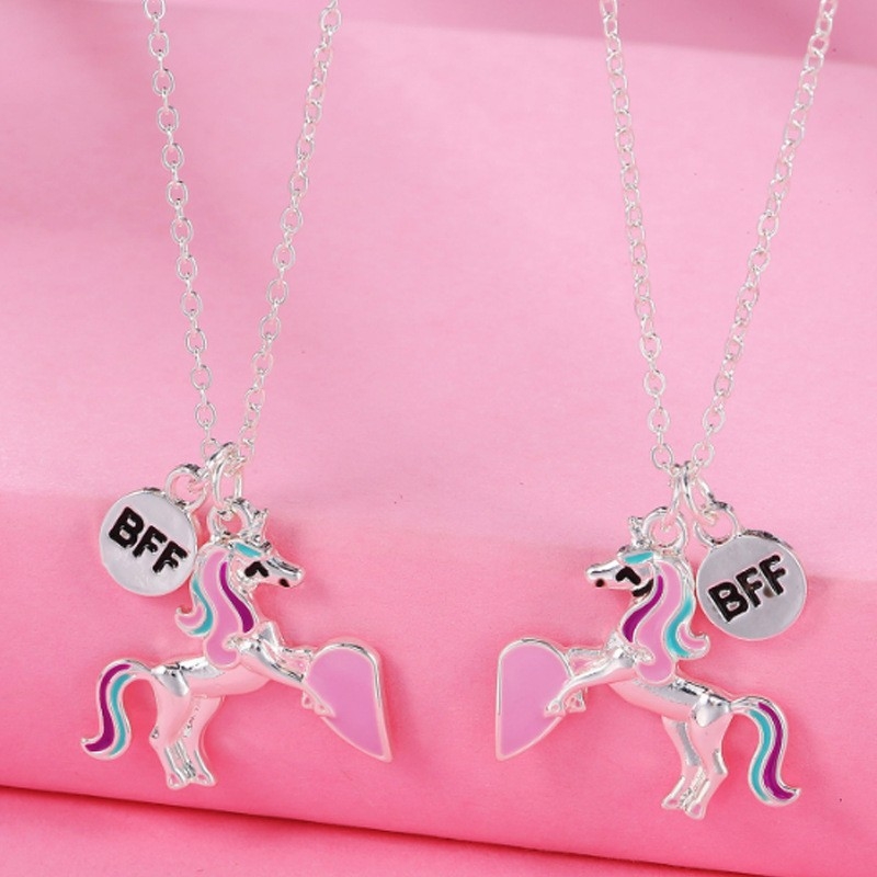 Piiriülene flamingo kaktuse ja hea sõbra parima sõbra laste kaelakee armsa kujuga dopamiinikaelakee