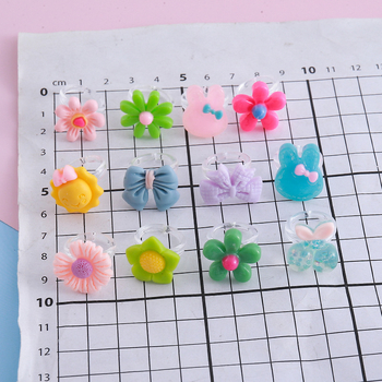 50 vnt. vaikiškų plastikinių žiedų, moteriškų princesių, mielų gėlių, žaislinių žiedų, reguliuojamų žiedų, didmeninė prekyba