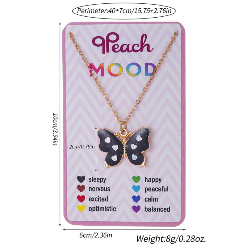 [Sama stiil, madal hind] Piiriülene kuum stiil, temperatuuritundlik, värvi muutev tähe-, kuu- ja kassi ripats, sulamist tilkuv õli, nahast köiest ehe, laste sõrmuskaelakee