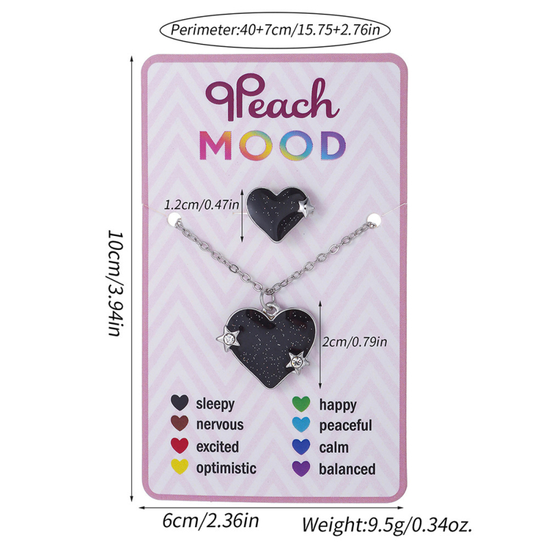 [Sama stiil, madal hind] Piiriülene kuum stiil, temperatuuritundlik, värvi muutev tähe-, kuu- ja kassi ripats, sulamist tilkuv õli, nahast köiest ehe, laste sõrmuskaelakee