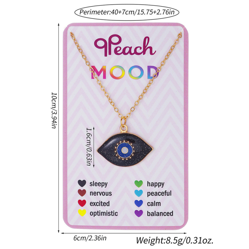 [Sama stiil, madal hind] Piiriülene kuum stiil, temperatuuritundlik, värvi muutev tähe-, kuu- ja kassi ripats, sulamist tilkuv õli, nahast köiest ehe, laste sõrmuskaelakee