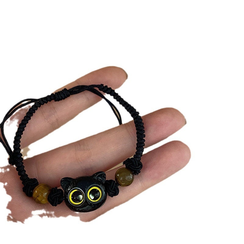 „TikTok“ to paties stiliaus naujas kiniško stiliaus mielas, saldus, šaunus, mažas, miau, miela poros apyrankė, pinta virvė, nišinio dizaino dovana draugėms