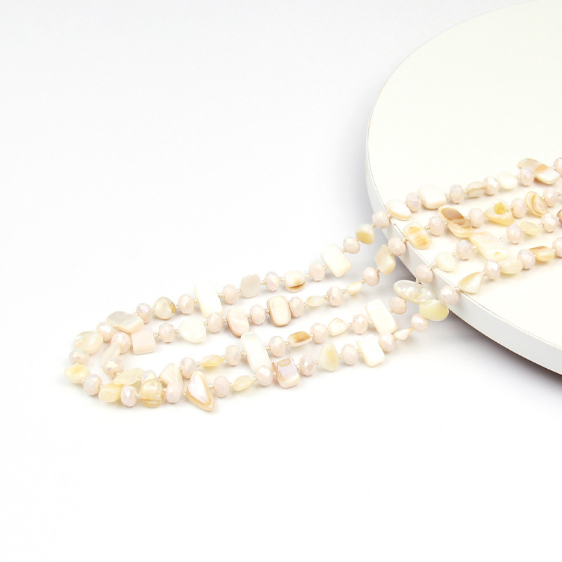 Euroopa ja Ameerika piiriülesed plahvatused värviliste koortega helmestega pikk kaelakee naistele uus sügis- ja talvine atmosfääriline pikk villane ketiga ehe