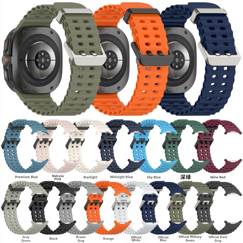 Xinyuan Shuntong е подходящ за силиконова каишка за часовник Samsung Watchultra 2025, каишка за часовник Watch Ultra Marine.