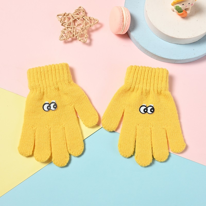 Beebikindad sügiseks ja talveks Korea stiilis multifilmikujulised armsad lasteaia soojad villased kootud viie sõrmega lastekindad hulgimüügist