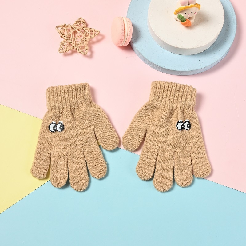 Beebikindad sügiseks ja talveks Korea stiilis multifilmikujulised armsad lasteaia soojad villased kootud viie sõrmega lastekindad hulgimüügist