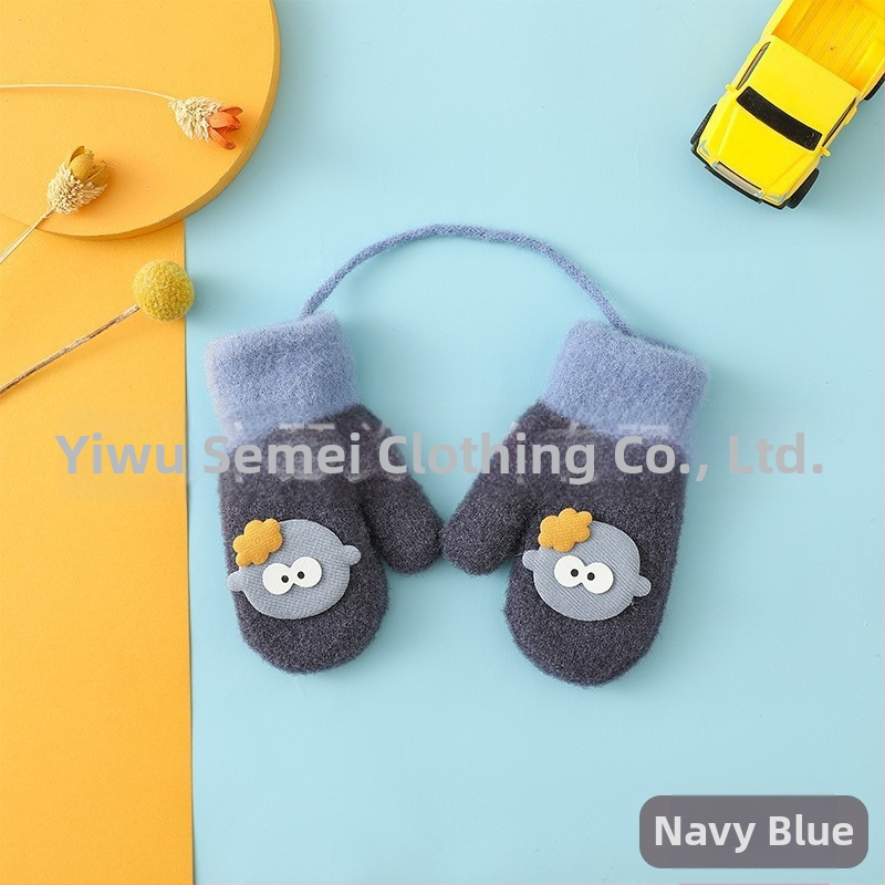 Vaikiškos pirštinės megztos pirštinės vilnonės pirštinės rudens ir žiemos šiltos pirštinės sustorintos didmeninė prekyba