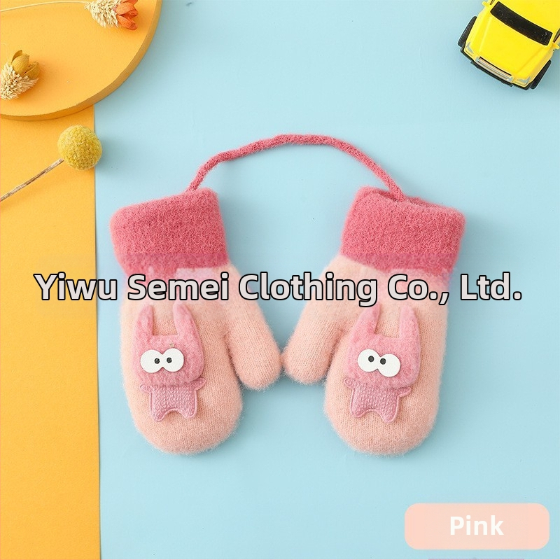 Laste kindad kootud kindad villased kindad sügis- ja talvekindad paksendatud hulgimüügist