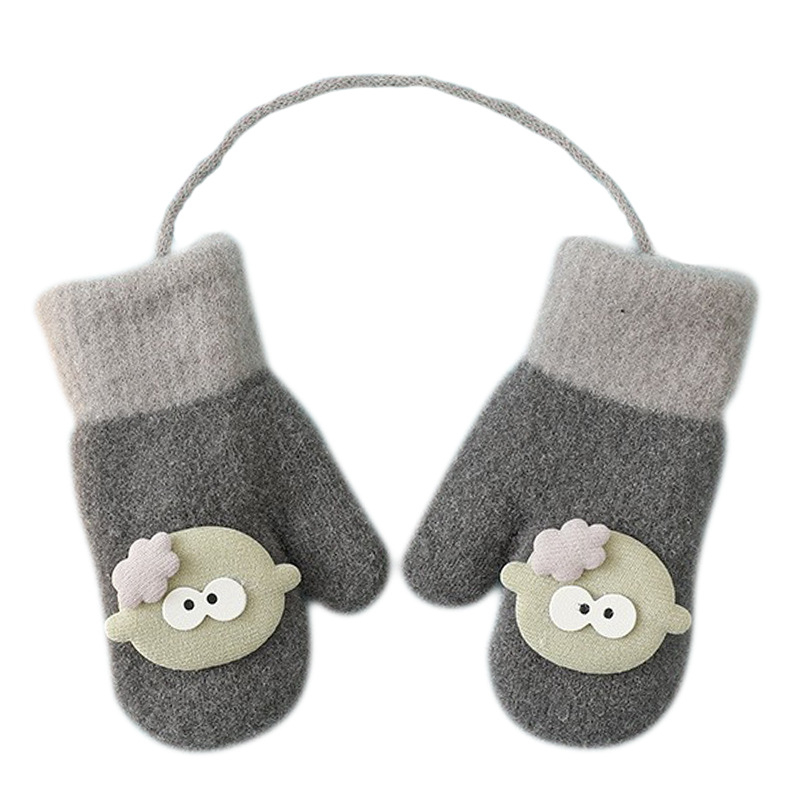 Vaikiškos pirštinės megztos pirštinės vilnonės pirštinės rudens ir žiemos šiltos pirštinės sustorintos didmeninė prekyba