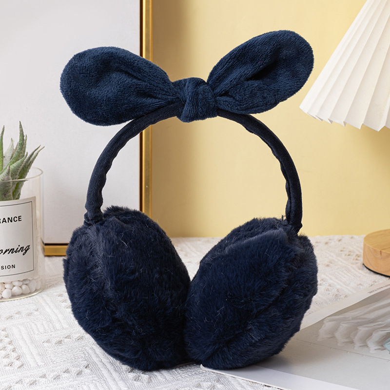 Korėjietiško stiliaus naujos mielos triušio ausų lankelio ausinės moterims, žieminės imitacijos triušio plaukais, didelės, šiltos ausinės su ausimis