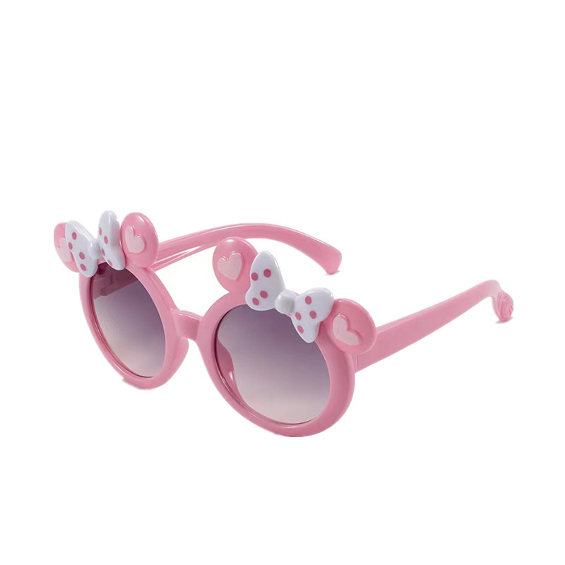Нови детски слънчеви очила с двойна панделка за момчета и момичета, анти-UV слънчеви очила в корейски стил, сладки детски очила