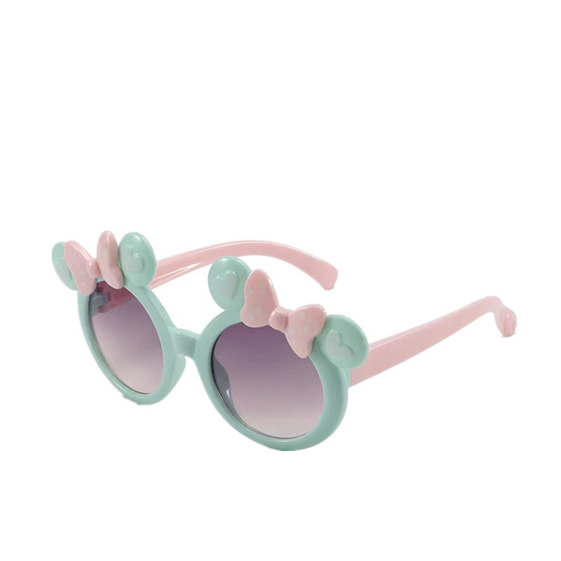 Нови детски слънчеви очила с двойна панделка за момчета и момичета, анти-UV слънчеви очила в корейски стил, сладки детски очила