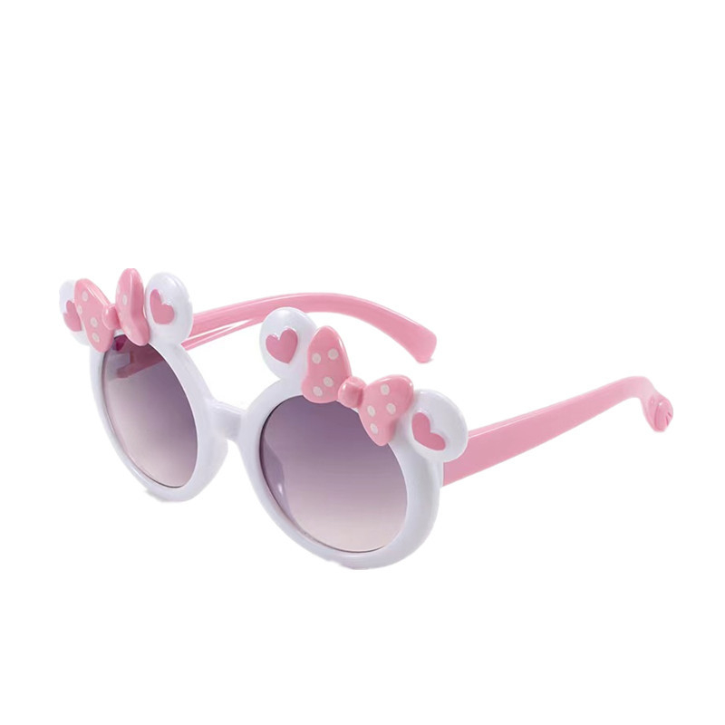 Нови детски слънчеви очила с двойна панделка за момчета и момичета, анти-UV слънчеви очила в корейски стил, сладки детски очила