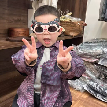 2025 нови детски поляризационни очила бебешки слънчеви очила за момчета и момичета очила сладки анимационни снимки вдлъбната форма