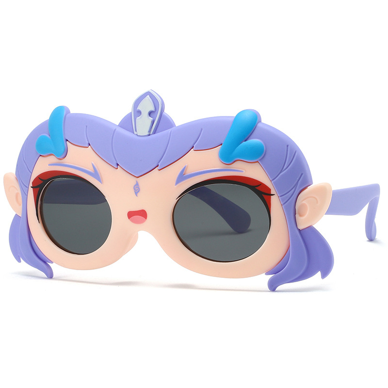 2025 нови детски поляризационни очила бебешки слънчеви очила за момчета и момичета очила сладки анимационни снимки вдлъбната форма
