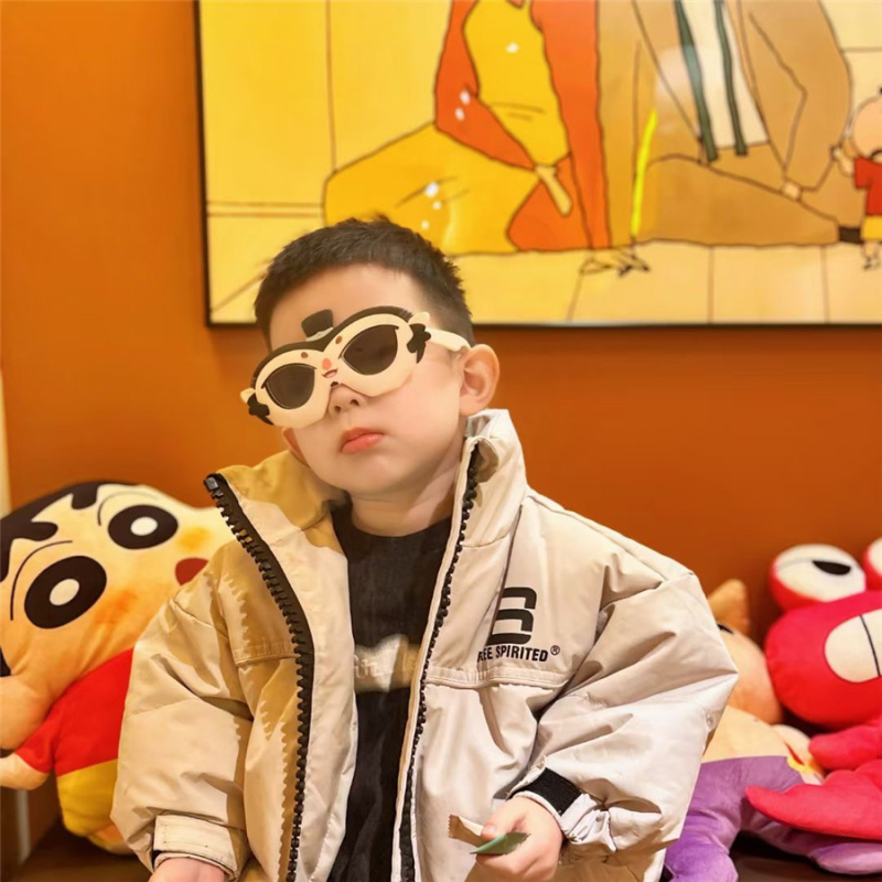 2025 нови детски поляризационни очила бебешки слънчеви очила за момчета и момичета очила сладки анимационни снимки вдлъбната форма