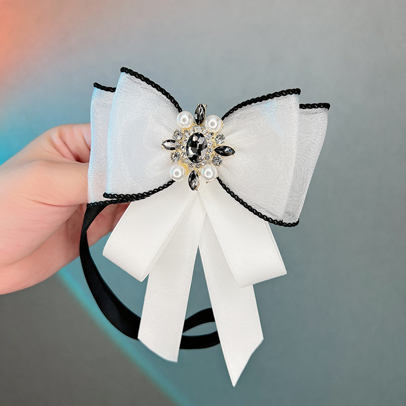 Papion femei panglică culoare solidă papion absolvire decorare uniformă școlară dantelă dulce modă coreean stil cămașă accesorii