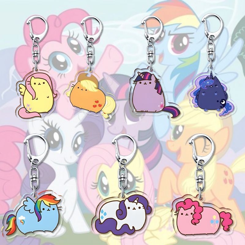 Ponio Polly animacinių filmukų raktų pakabukas, animacinių filmukų dovana, 3,2 cm dydžio raktų pakabukas, pakabinami ornamentai, ryškių spalvų kūrybingas pakabukas