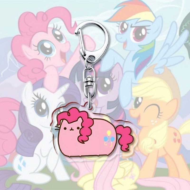 Ponio Polly animacinių filmukų raktų pakabukas, animacinių filmukų dovana, 3,2 cm dydžio raktų pakabukas, pakabinami ornamentai, ryškių spalvų kūrybingas pakabukas