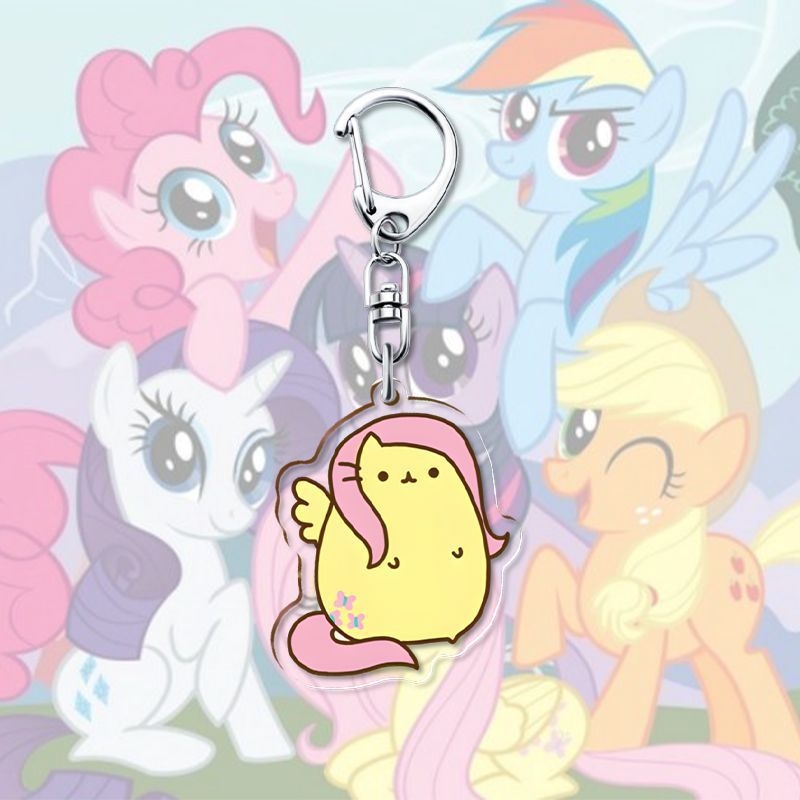 Ponio Polly animacinių filmukų raktų pakabukas, animacinių filmukų dovana, 3,2 cm dydžio raktų pakabukas, pakabinami ornamentai, ryškių spalvų kūrybingas pakabukas