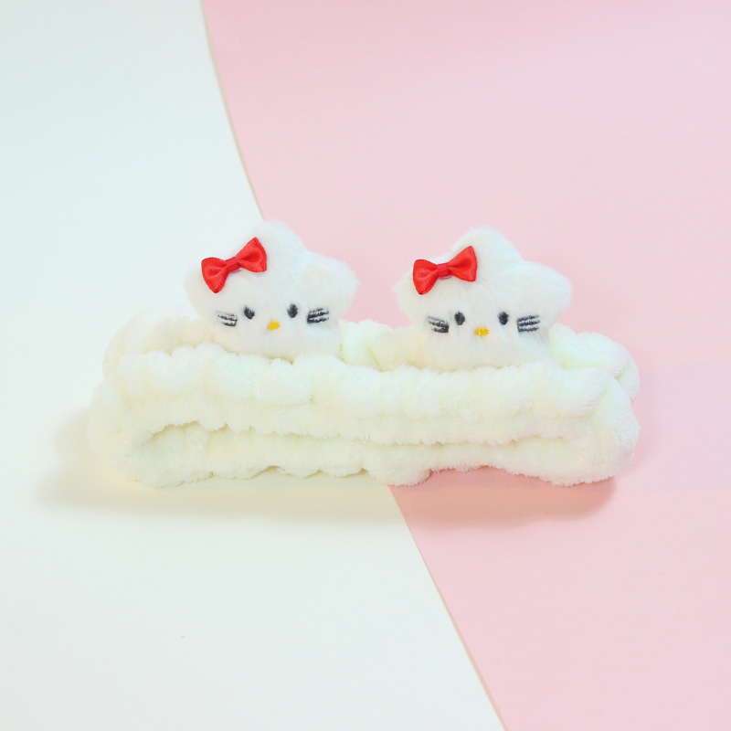 Originaal 2024. aasta uus super armas täht Sanrio armas kolmemõõtmeline nukutüdruk peseb näo juuksepaelaga maski artefakt