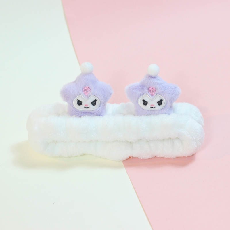 Originaal 2024. aasta uus super armas täht Sanrio armas kolmemõõtmeline nukutüdruk peseb näo juuksepaelaga maski artefakt