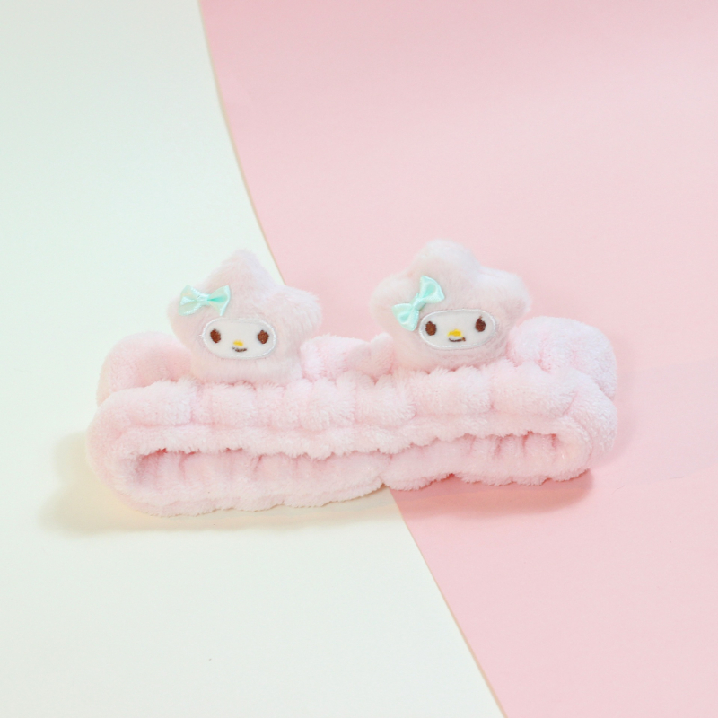 Originaal 2024. aasta uus super armas täht Sanrio armas kolmemõõtmeline nukutüdruk peseb näo juuksepaelaga maski artefakt