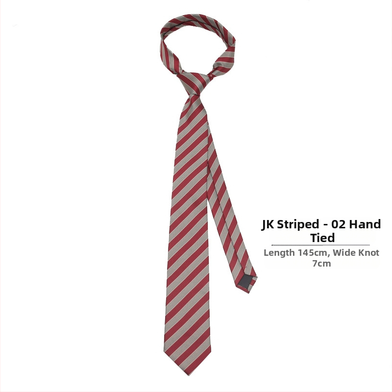 jk Tie moteriška dk dryžuota suknelė vyrams koledžo stiliaus mergaitiškas dekoratyvinis kaklaraištis japoniško stiliaus