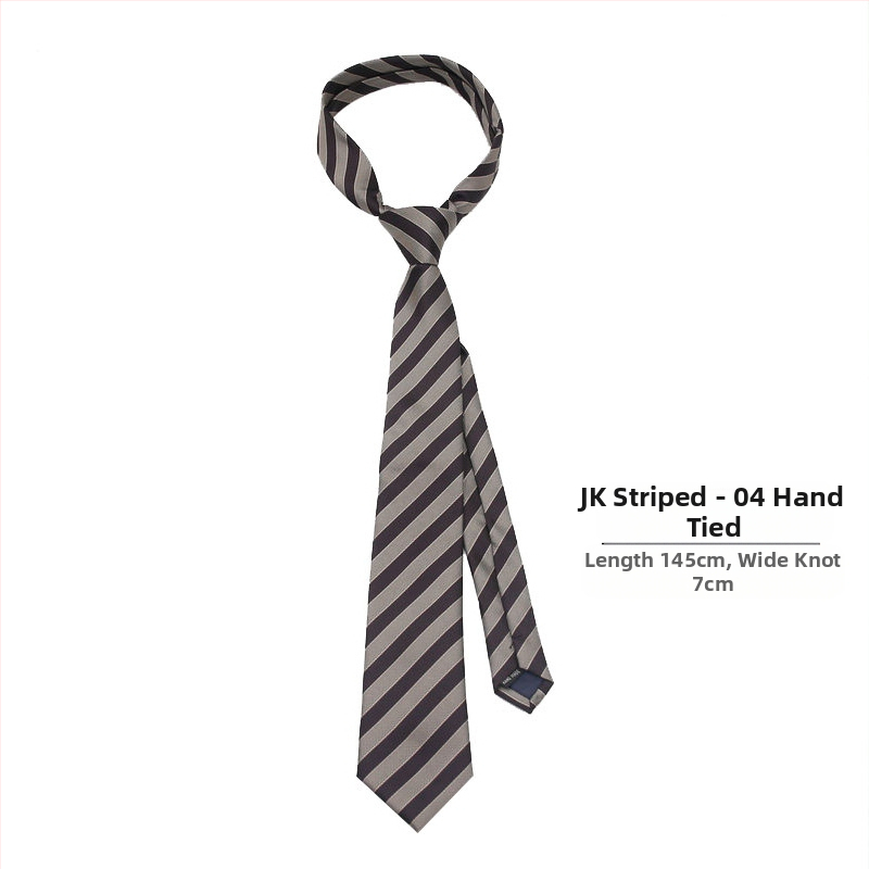 jk Tie moteriška dk dryžuota suknelė vyrams koledžo stiliaus mergaitiškas dekoratyvinis kaklaraištis japoniško stiliaus