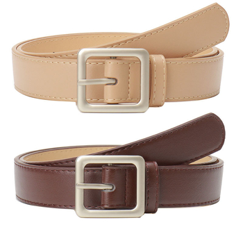 Centură de damă cu cataramă pătrată simplă și casual, stil coreean, stil Ins, rochie versatilă, decorativă, pentru blugi, pentru femei