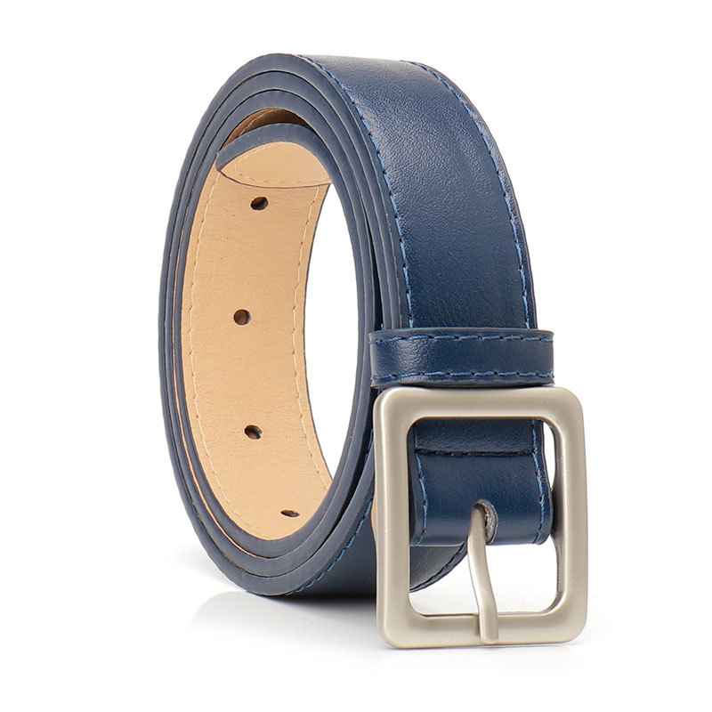 Centură de damă cu cataramă pătrată simplă și casual, stil coreean, stil Ins, rochie versatilă, decorativă, pentru blugi, pentru femei